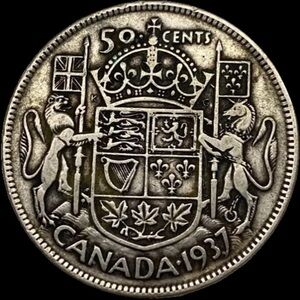 1937 Canadian 50 Cents Coin